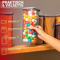 BOAA Fresh 15 darabos tárolóedény készlet szürke szilikon fedéllel és 25 címkével, BPA-mentes konyhai tároló szett 1750ml 1200ml 550ml 6