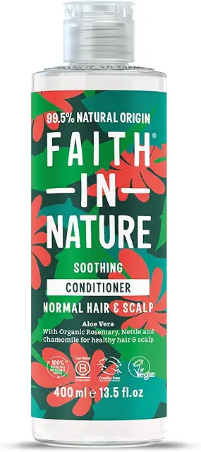 Faith In Nature Organic Aloe Vera Conditioner for Normal Hair & Scalp, 400ml
