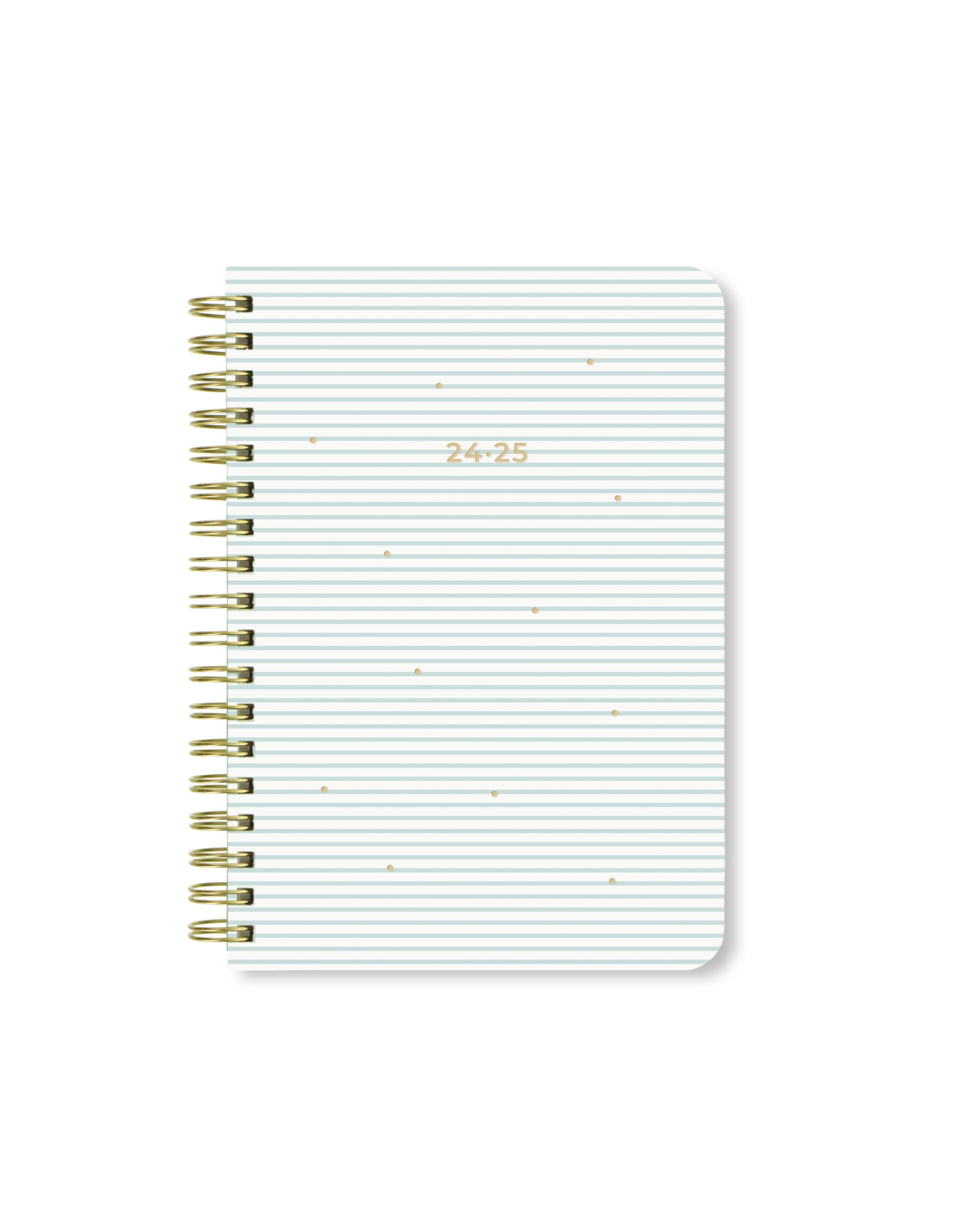 Letts of London Agenda escolar 2024/2025 con vista semanal, tamaño A6, diseño de rayas, color cielo