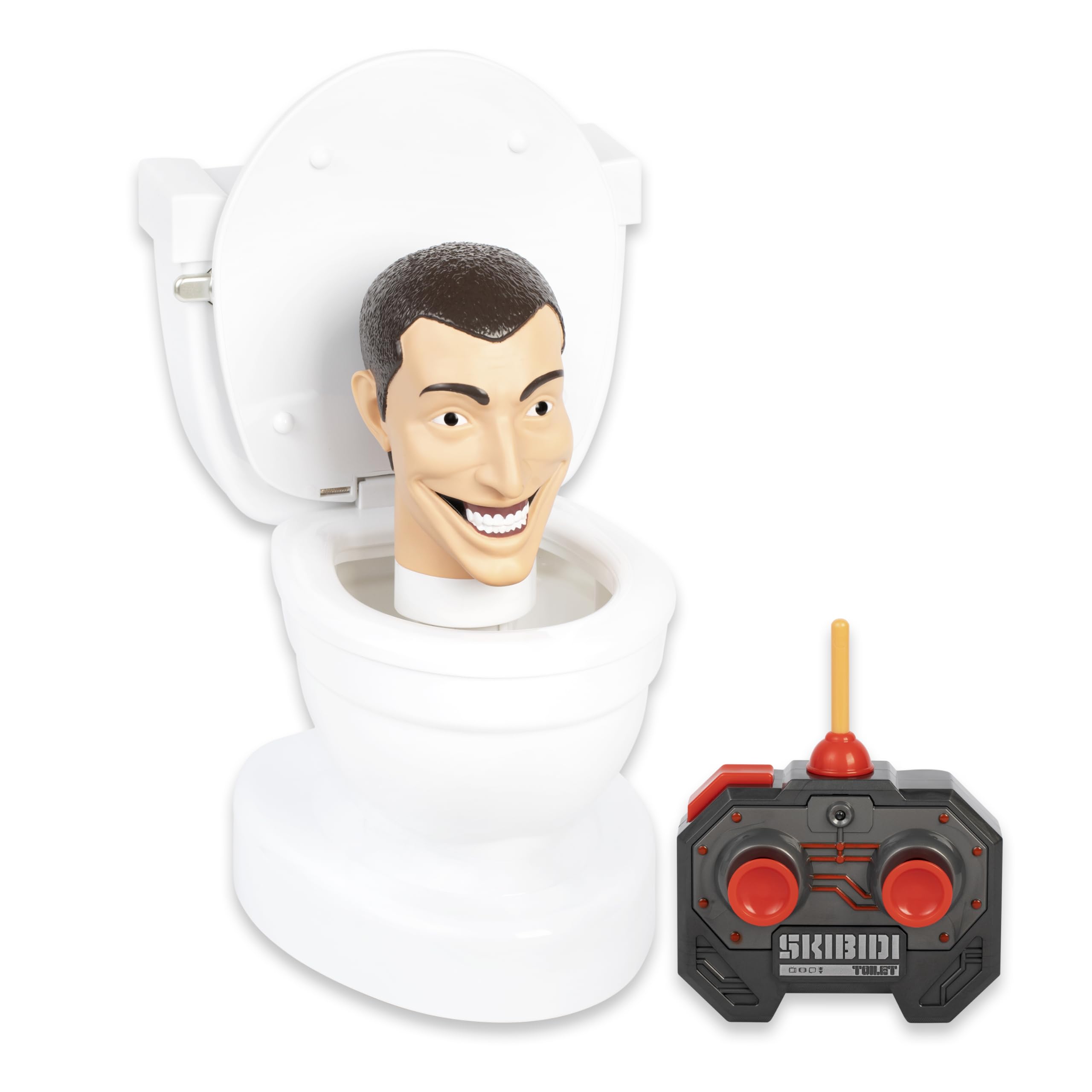 SKIBIDI Toilet Deluxe Toilet RC, YouTube Animation Sensation, pilot zdalnego sterowania, figurka akcji, oficjalnie licencjonowany gadżet toaletowy