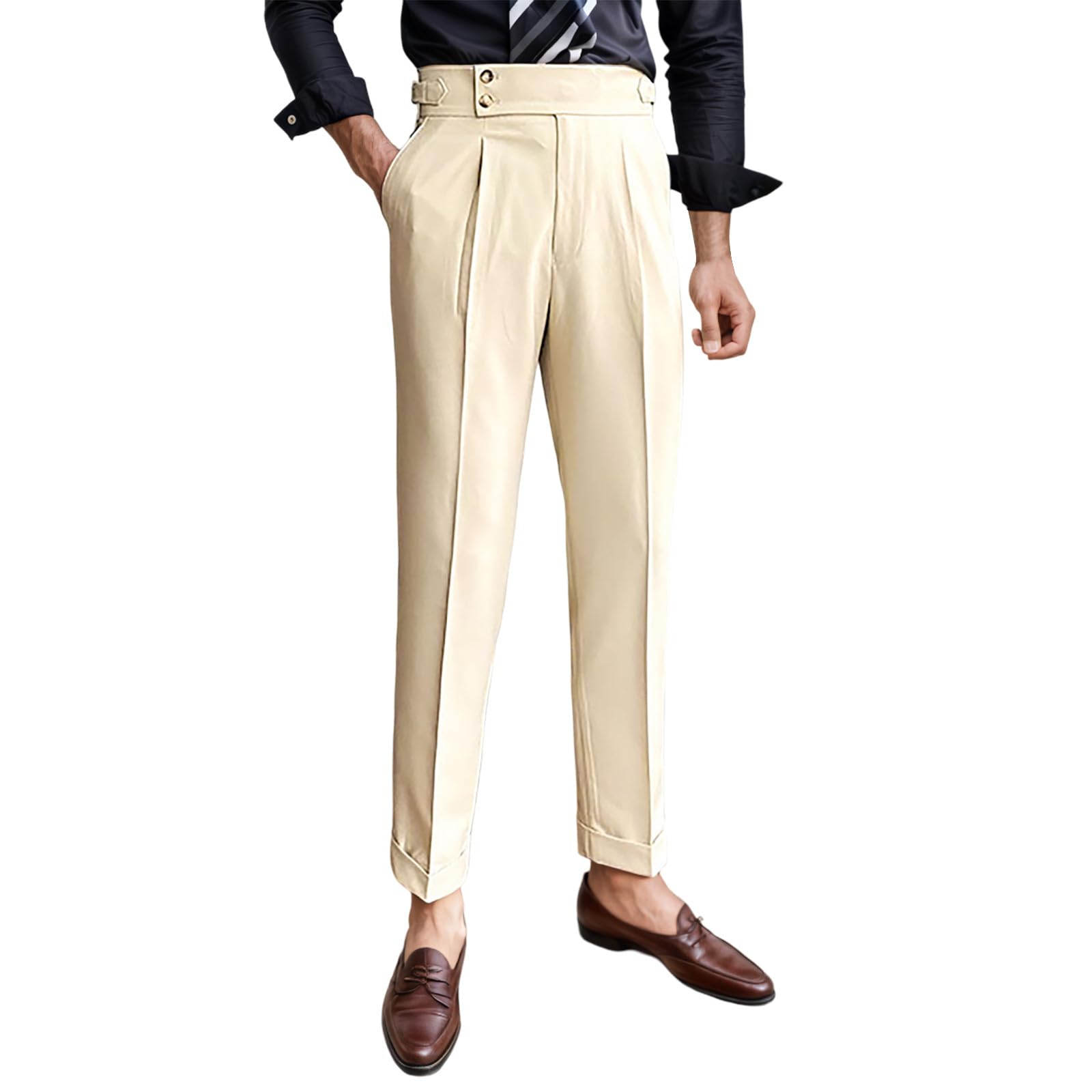 Pantalon de costume leger coupe droite business pantalon ete homme - 5