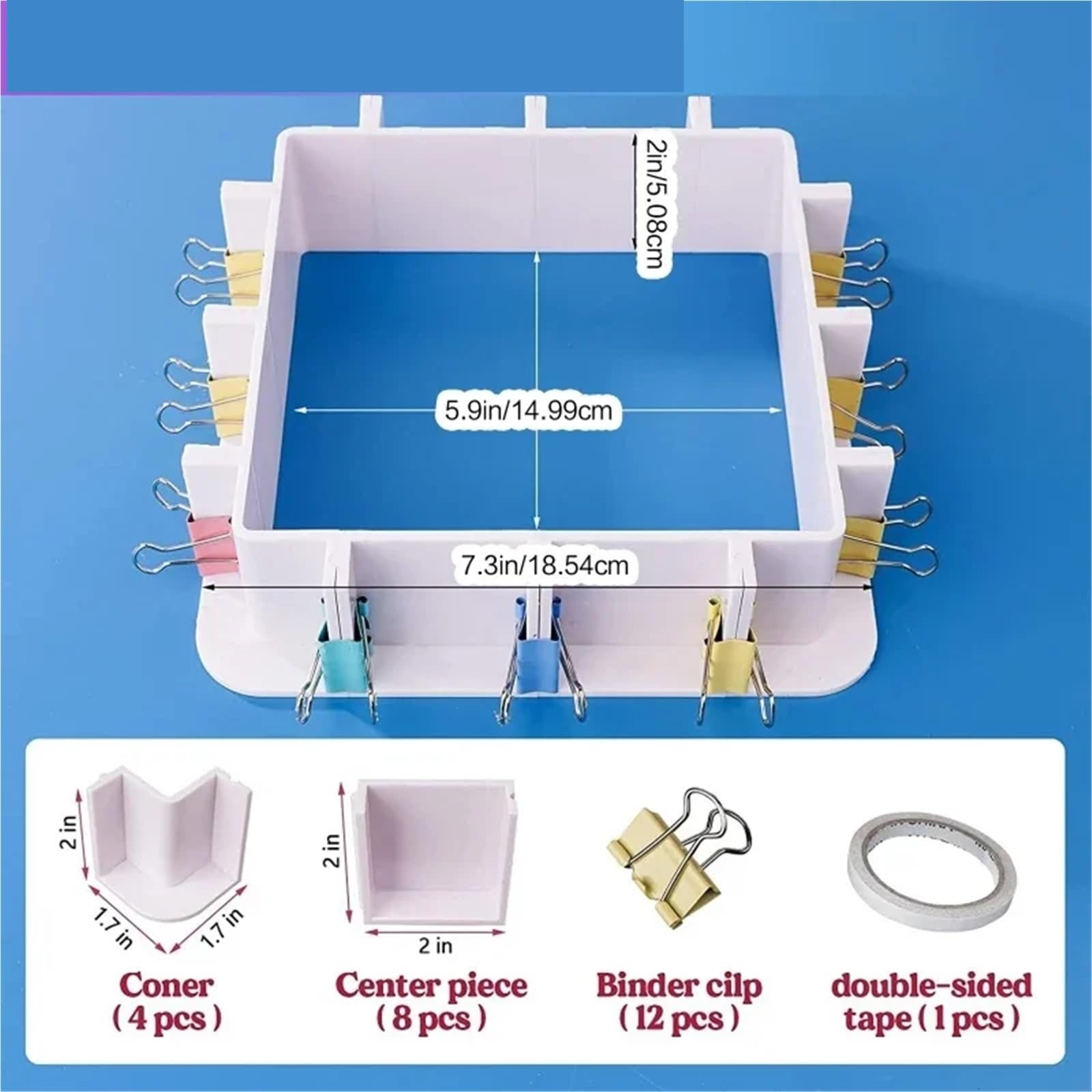 Set di 2 set blocchi sformatura regolabili, alloggiamenti for stampi in silicone, stampo master for la produzione in gomma siliconica Per Stampi Gomma