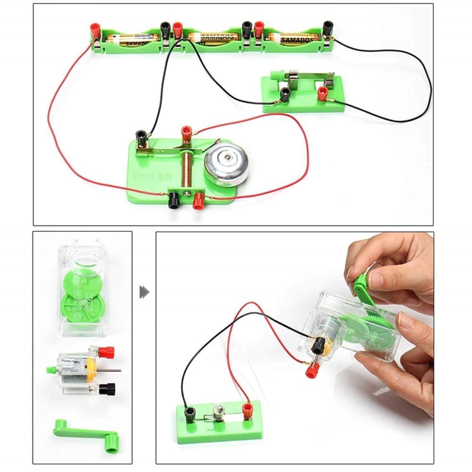 Kit D'expérimentation De Circuits Base Et Électromagnétiques, Ensemble Démarrage Laboratoire Scientifique Multi-projets, Boîte D'apprentissage Physique Générateur Manuel