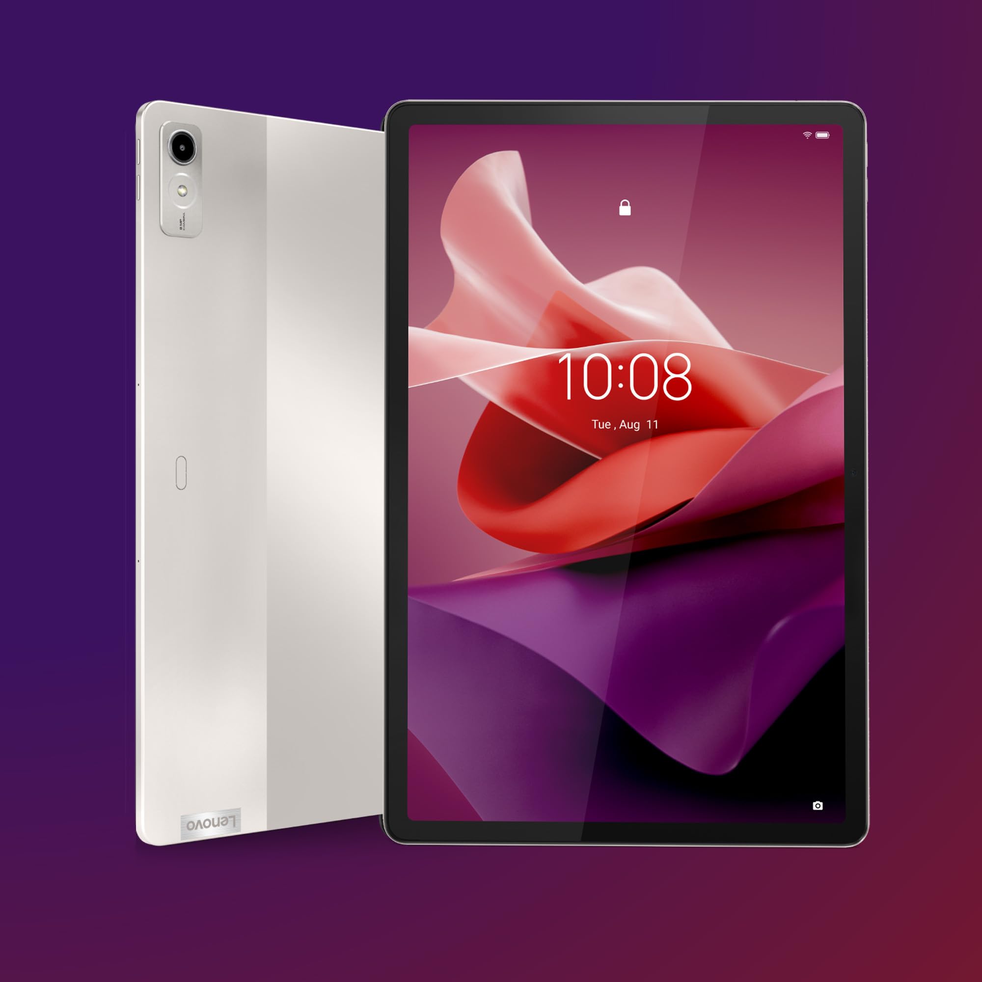 Lenovo Tab P12, Tablet display 3K da 12.7" Processore MediaTek Dimensity 7050, RAM 8GB, Memoria 256GB, WiFi 6, Tablet Android 13, Oat Grey, Pen inclusa