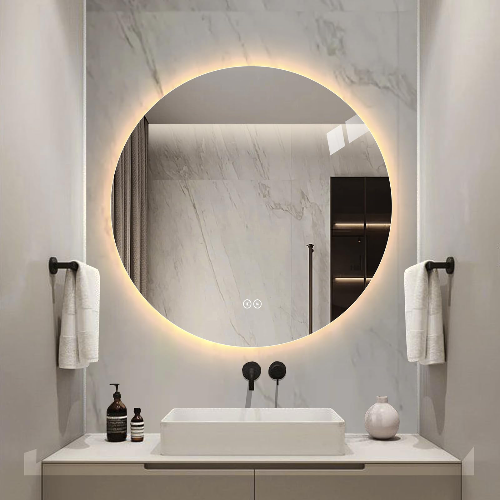 Photo 1 of LAIYA 36" Round Frameless LED Bathroom Mirror