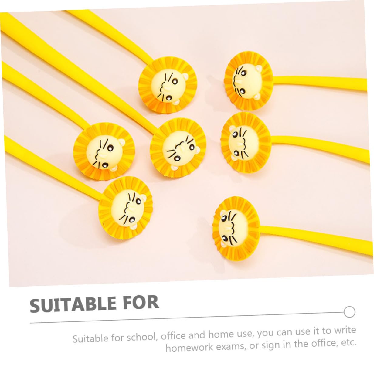 Uonlytech Set 10pezzi Penne Gel Inchiostro Nero Grip Comodo e Materiale Plastico, Penne Adorabili per Scrittura e Decorazioni Scuola