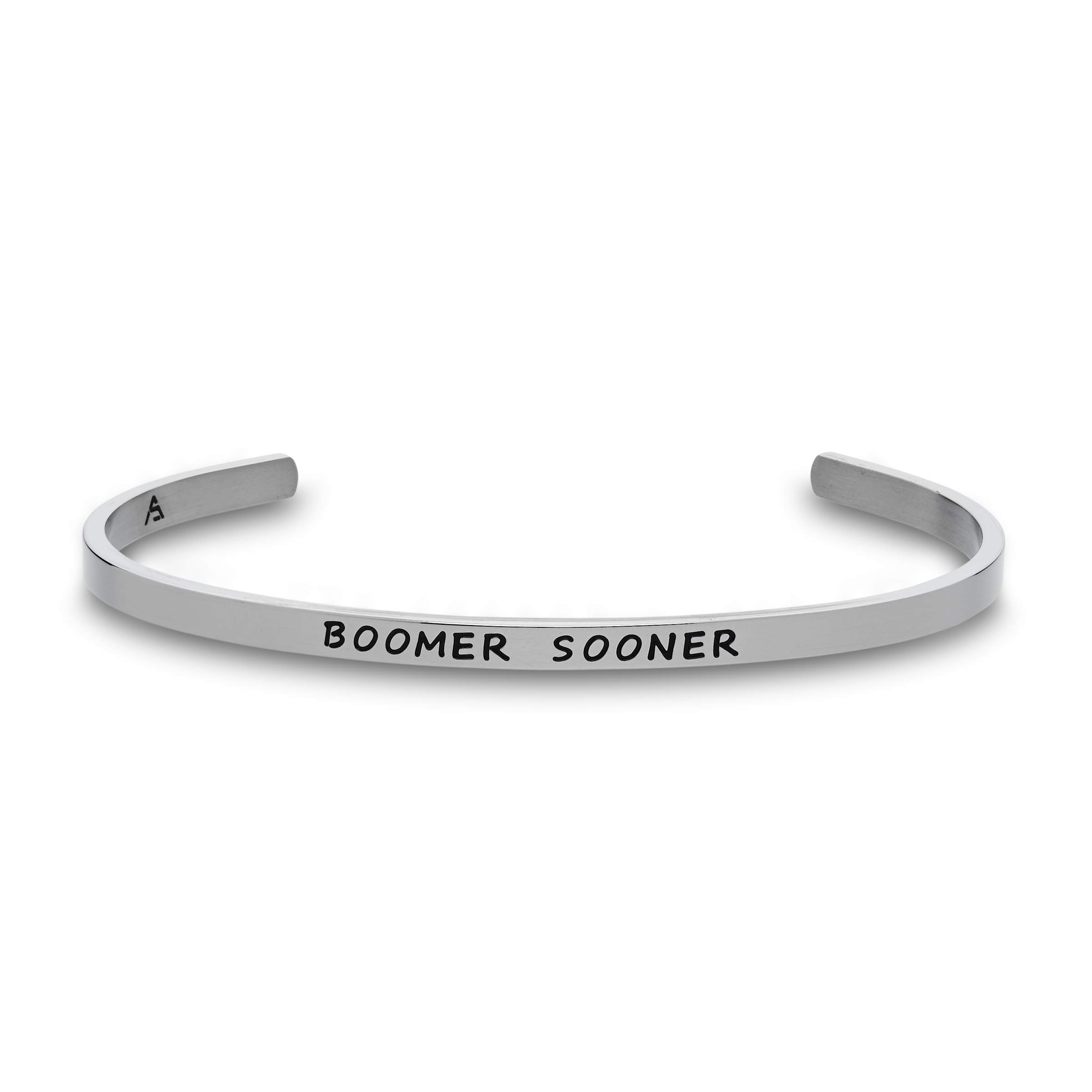 Oklahoma Boomer Sooner Bangle - Adjustable | The University of Oklahoma Bracelet | Oklahoma Sooners Jewelry | Oklahoma Cuff Bracelet