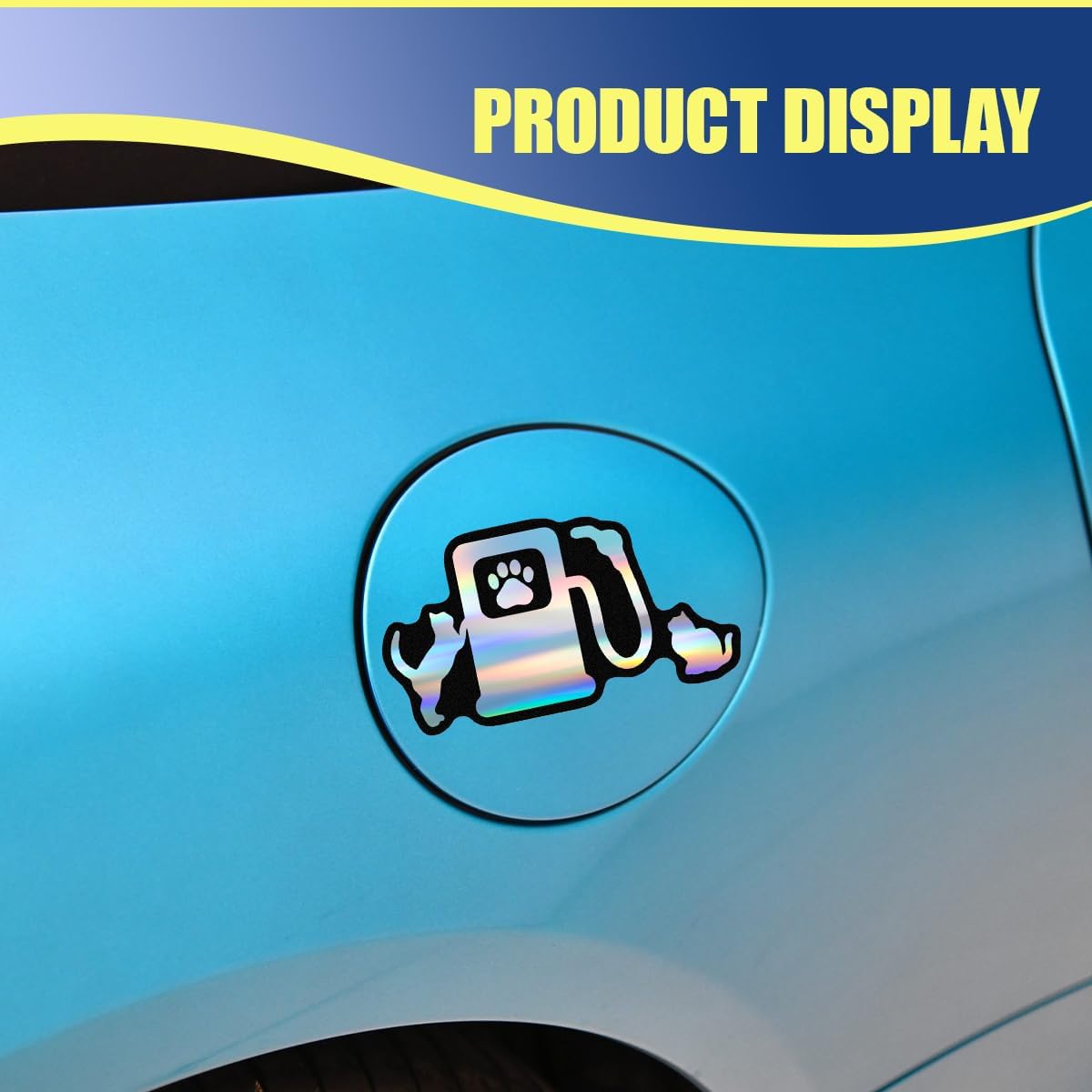 Add Fuel Cat Car Fuel Tank Cap Sticker Decal, Scratch-Resistant Vinyl Auto Body Decal, Waterproof Self-Adhesive High Gas Consumption Sticker Decoration for SUV, Truck, Laptop (Colorful) image 3