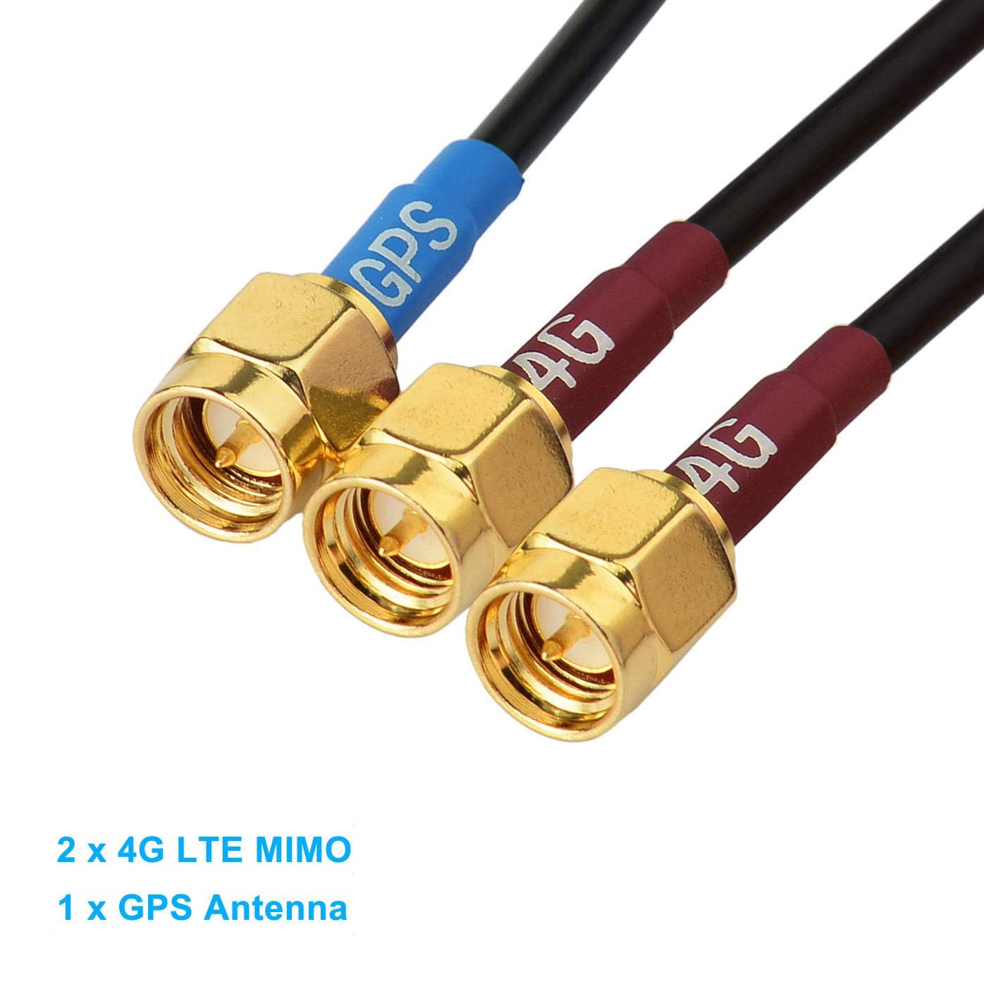 Bingfu Antena de 4G LTE MIMO Celular y GPS Soporte de Magnético Adhesivo para 4G LTE GPS Cradlepoint IBR900 IBR1700 Wireless Airlink MG90 MP70 Módem Puerta de Enlace Industrial Enrutador Móvil