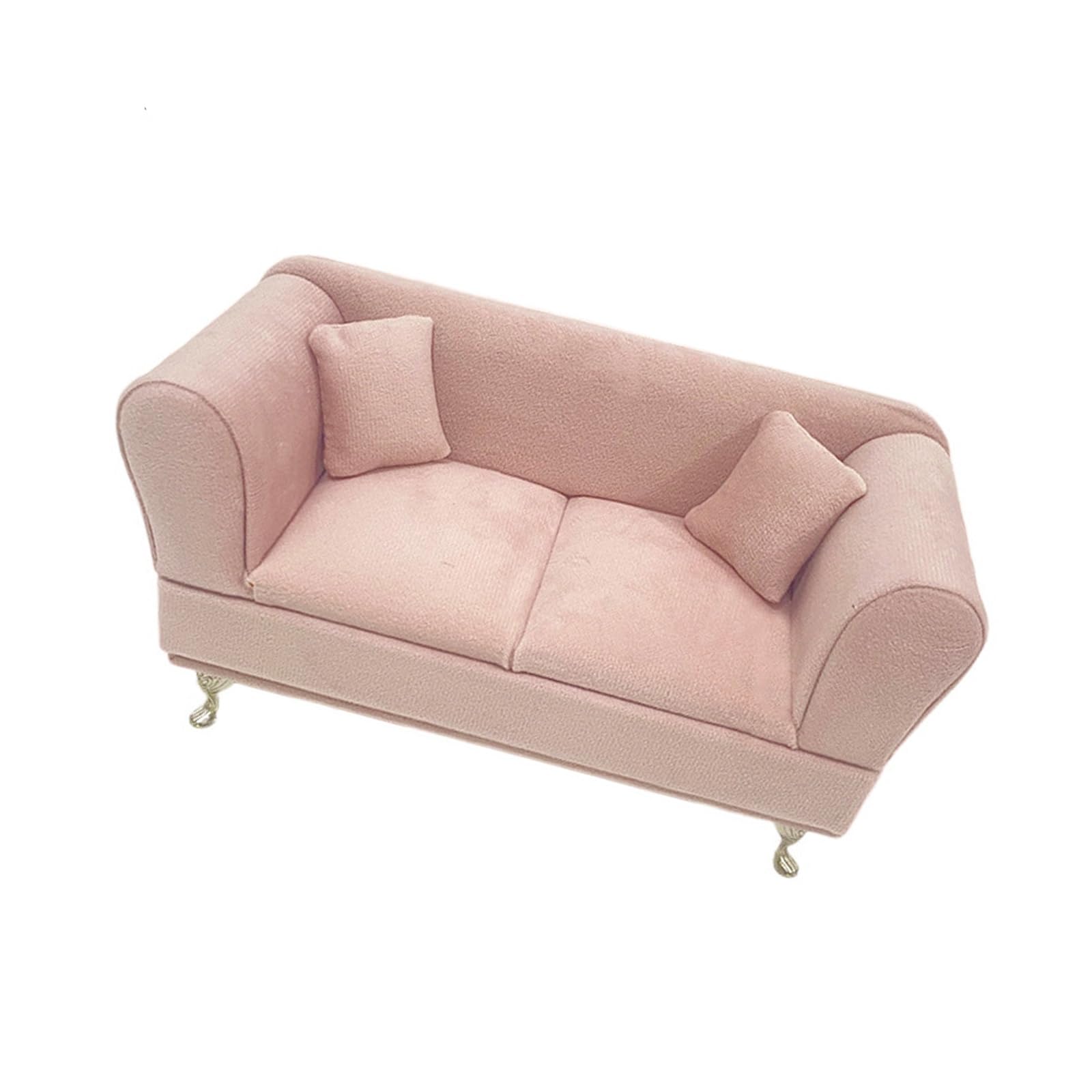 Buxuaaaa 1/6 Scale Dollhouses Loveseat Sofa Jewelry Container Ideal for Dressing Tables and Vanity Units Pretend Play Props