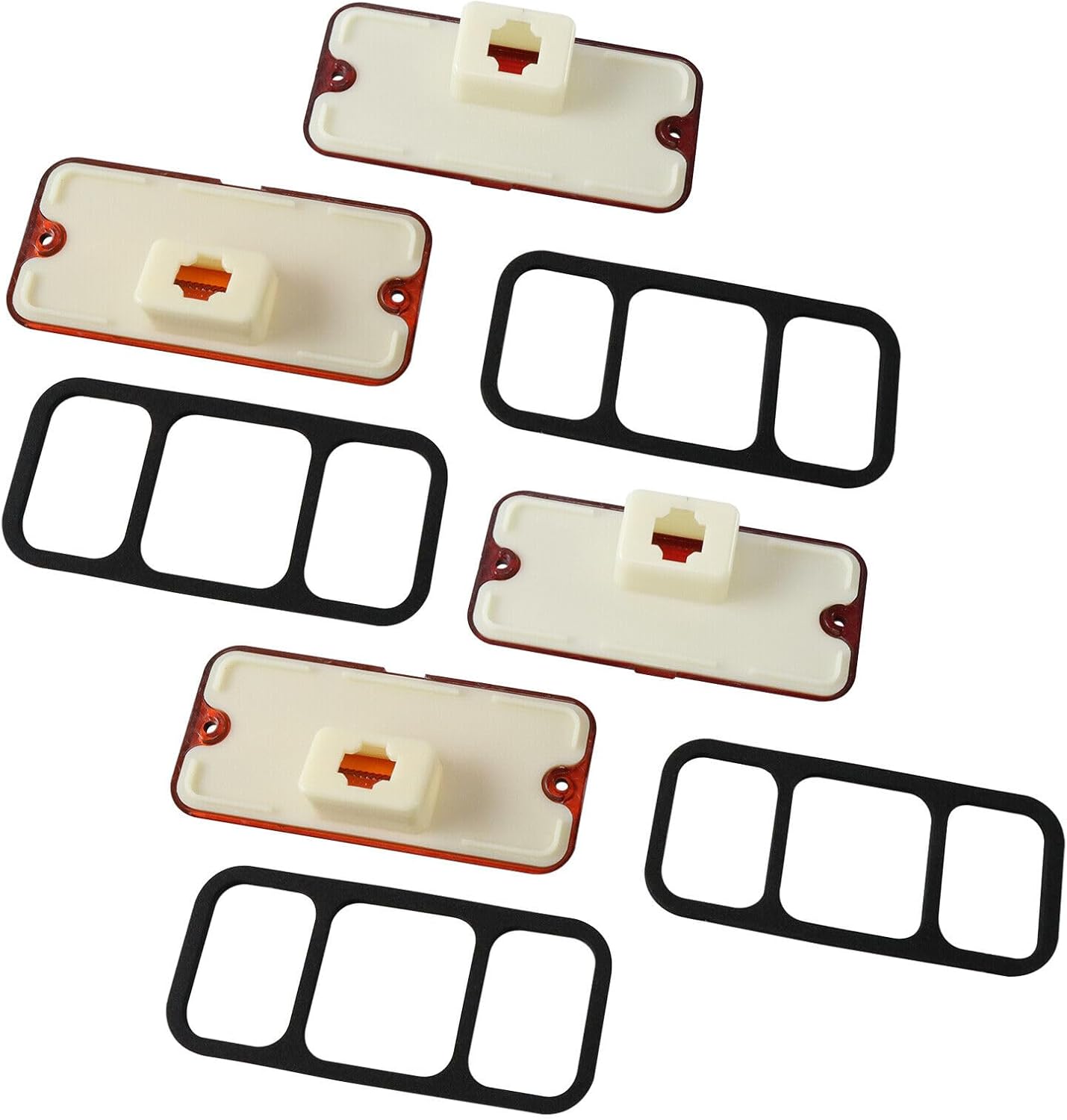 Front Amber and Rear Red Side Marker Light Lamps Compatible with 1968-1972 Chevy and GMC Pickup Truck
