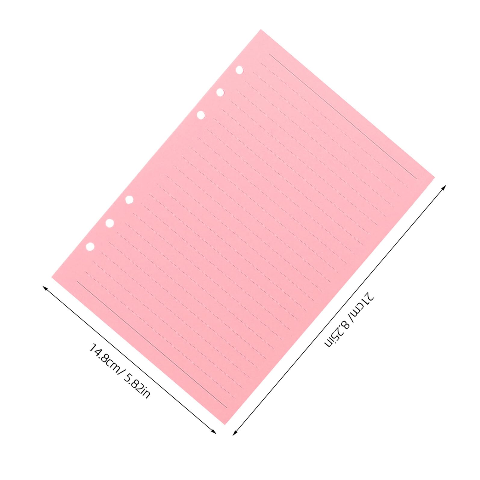 2 Satz A5 Nachfüllpapier 6 Loch Liniert Buntes Ringbuch Einlagen Planer Nachfüllung für Notizbücher Tagebücher und Büro