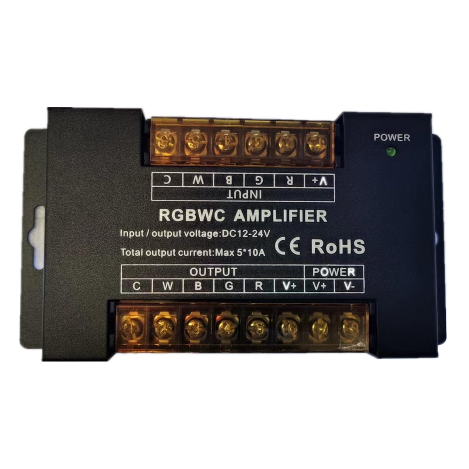 Kontroler wzmacniacza LED RGB+CCT monochromatyczny/RGB/RGBW/RGBWW DC5V12V/24V 12A/24A/30A/50A 1CH/3CH/4CH/5CH Zasilacz do taśmy świetlnej (RGBCW 50A)