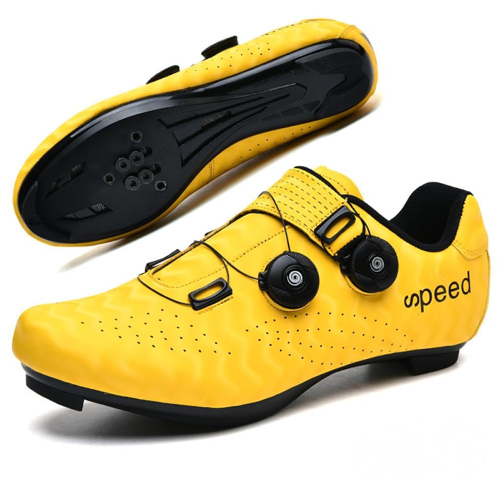Scarpe da Ciclismo per Uomo E Donna con Sistema di Chiusura A Rotella, Sneaker Traspiranti E Antiscivolo per Spin Indoor, Fitness All'aperto E Uscite su Lunga Distanza