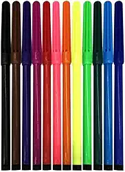 Caneta Hidrográfica, Kids, 12 Cores, Make+, Estojo