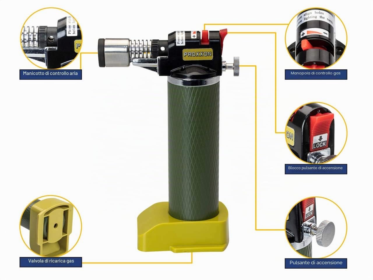 Proxxon 28146 Bruciatore microflame, verde