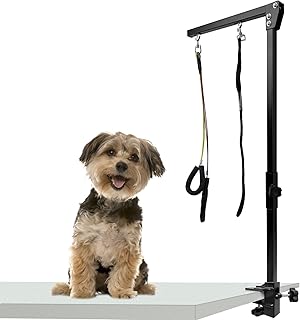 JOIEYOU Hundefrisiertischarm, Höhenverstellbar Haustier Fellpflegearm, Faltbarer Tierpflegearm mit Klemme, Hunde Zubehör für Hunde Trimmtisch, Hundefriseur Tisch, Haustier Frisiertisch product image