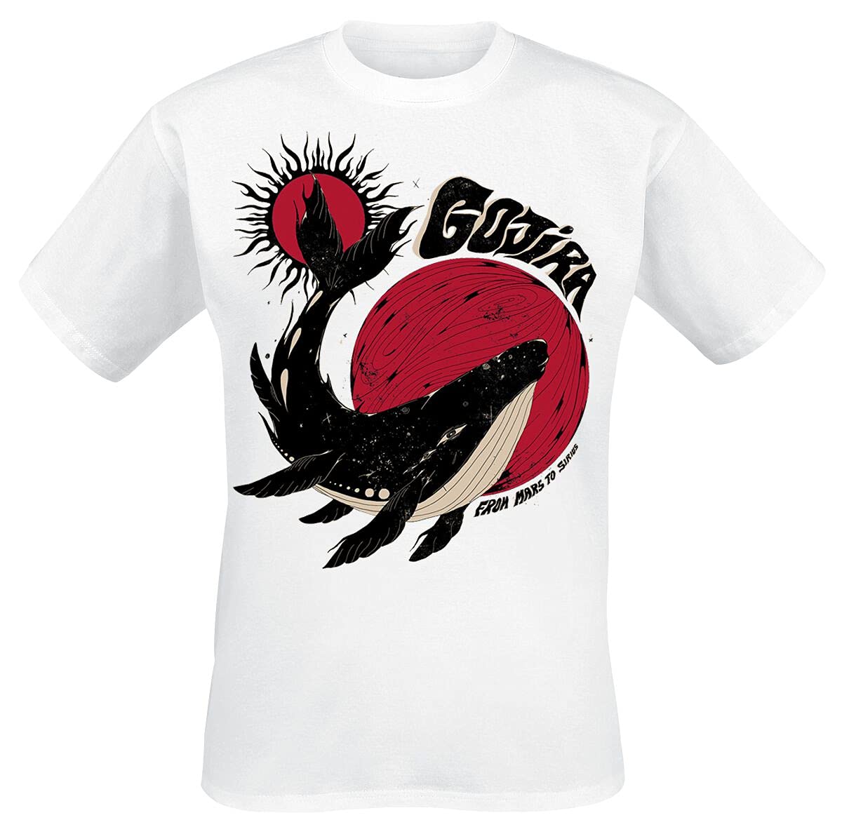 Gojira Whale Sun Moon Männer T-Shirt weiß Band-Merch, Bands