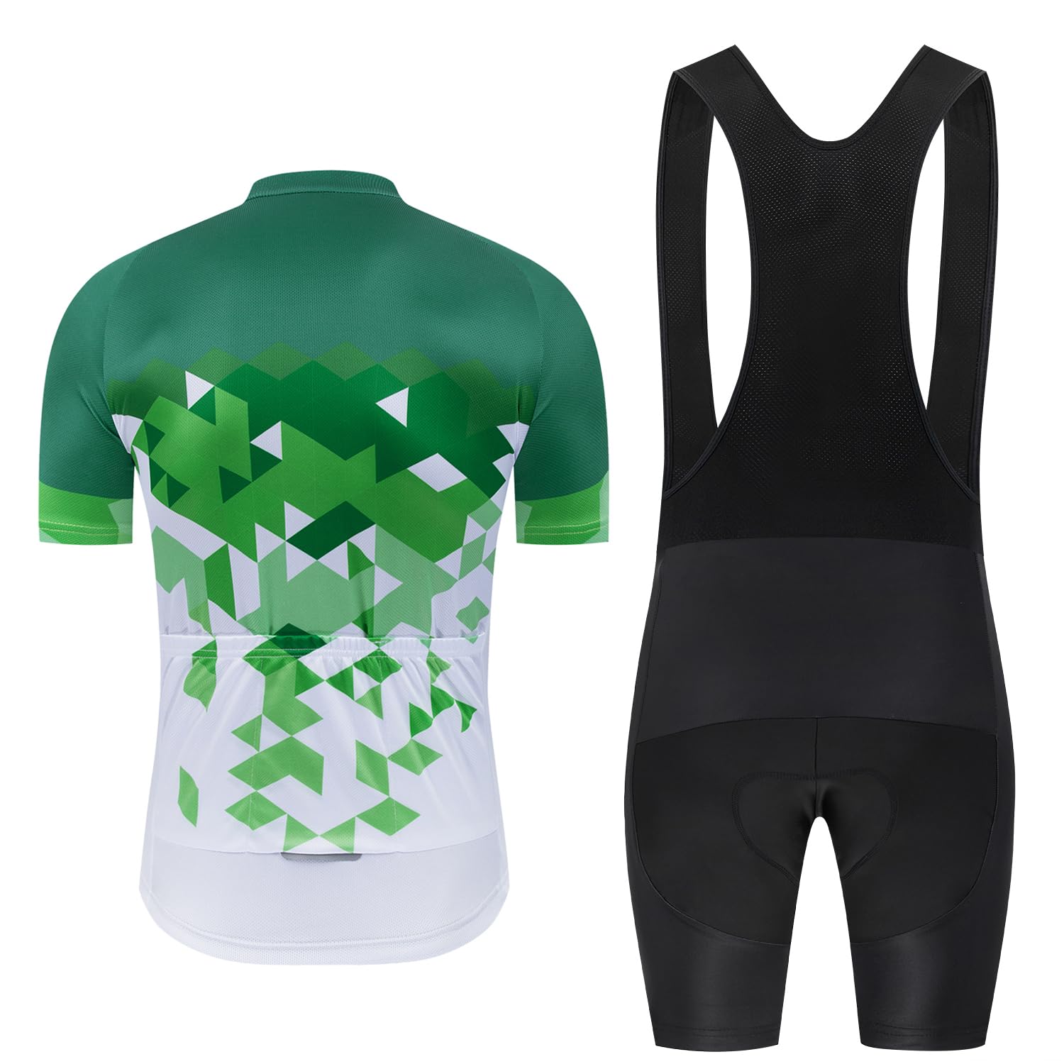 Men's Cycling Jersey Sets Road Bike Jersey Bibs + Shorts with 20D Gel Pad MTB Riding Clothing Kit