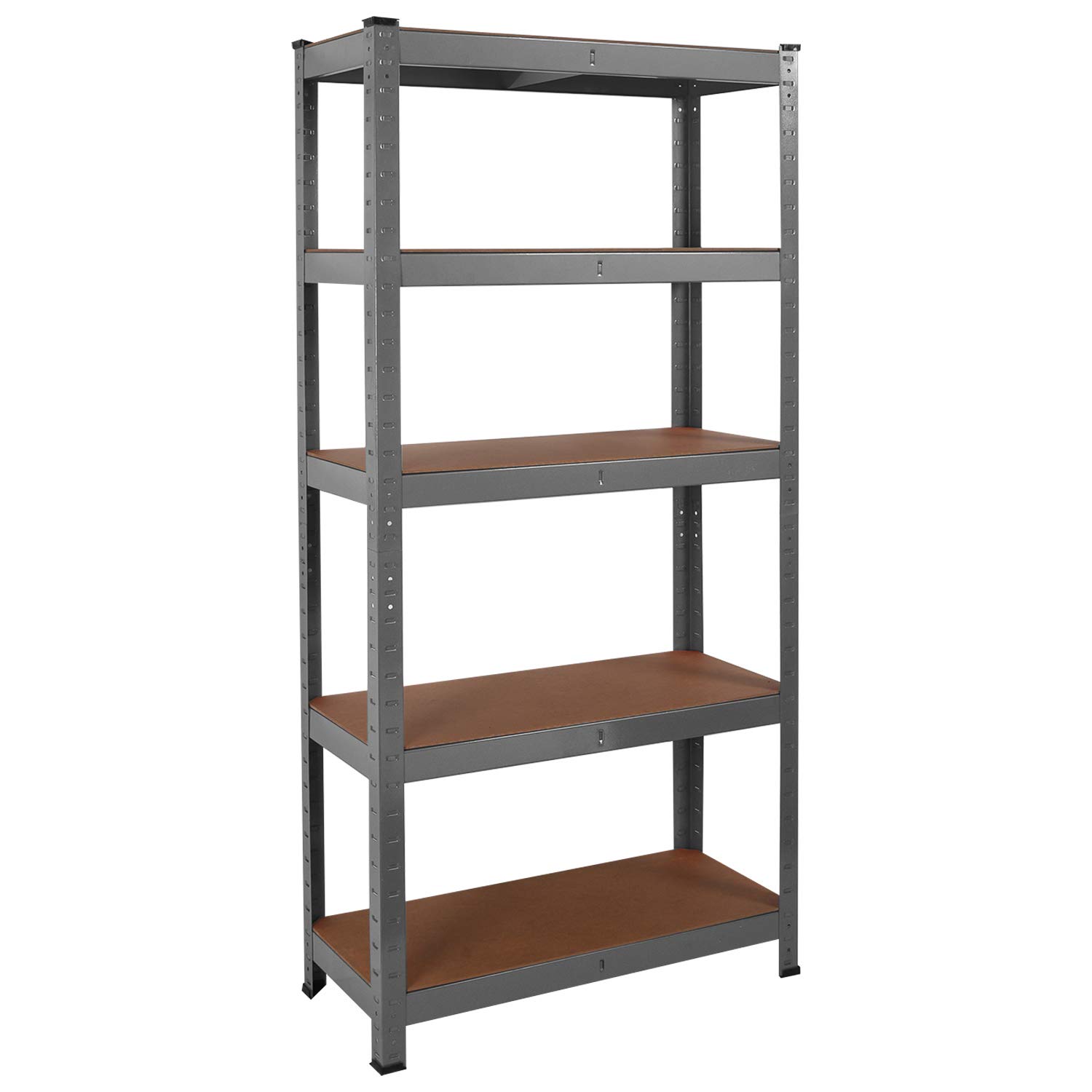 5-Tier Heavy Duty Garage Shelving | Grey Metal Storage Shelf Unit 4534256782152