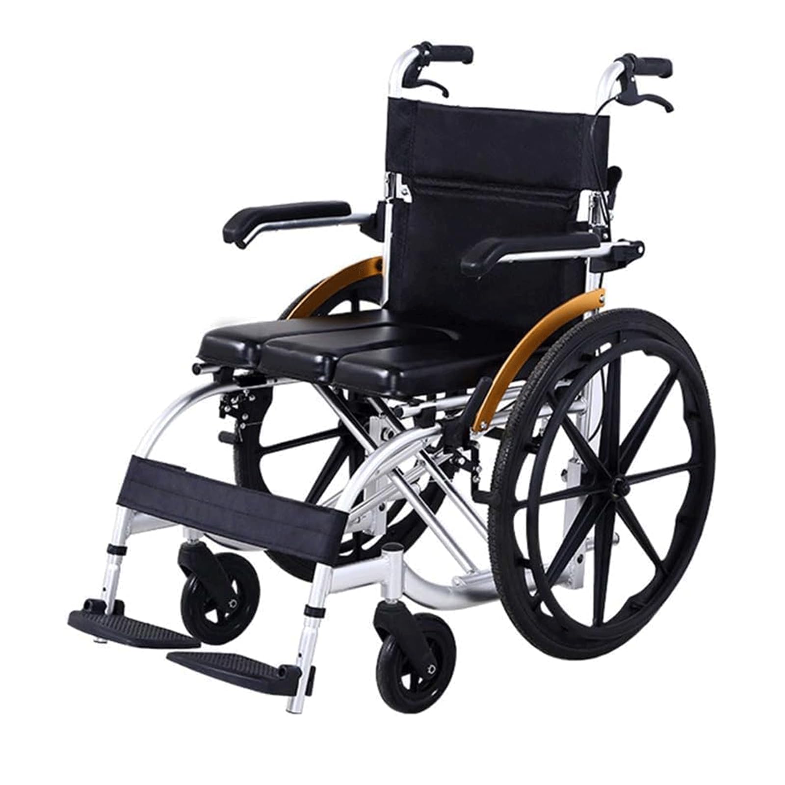 Silla de Ruedas Manual Ligera Silla de Ruedas Plegable de Transporte para Adultos Scooters de Movilidad Silla de Ruedas/a