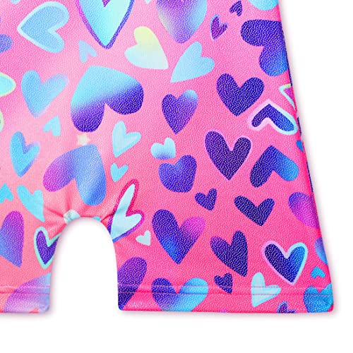 Image of EQSJIU Gymnastics Leotards for Girls Kids Rainbow Mosaic Mermaid Butterfly Stars Leopard Galaxy Tie Dye Cosmos Leopard