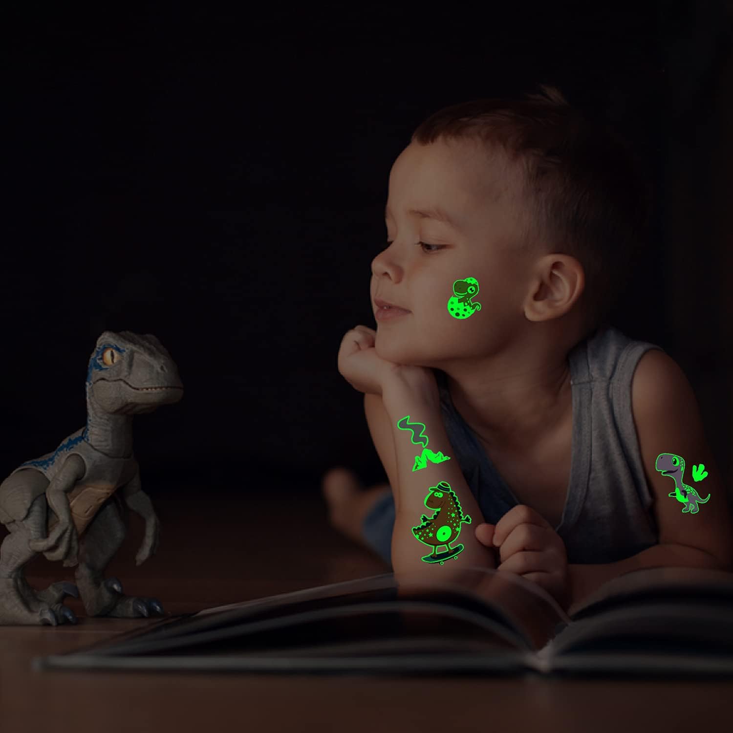 40 Fogli Tatuaggi Temporanei Per Bambini - Dinosauri, Spazio, Calcio - Regalo Feste