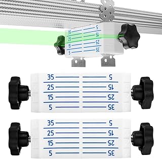 2 x Nivelliersystem für abgehängte Decken, Schnell Montagewerkzeug, Deckennivellierungshalter Profil CD60 ES Gipskartonplatte Regips, Deckenabhänger trockenbau, Direktabhänger, Laser-Zieltafel