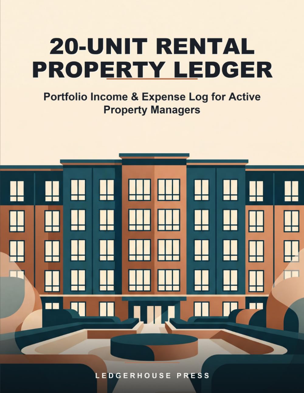 20-Unit Rental Property Ledger: Portfolio Income & Expense Log for Active Property Managers