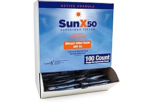 CoreTex Sun X 50 SPF Individual Sunscreen Packets Travel Size (100ct.) -...