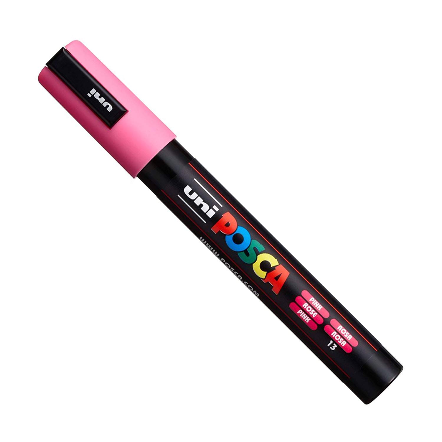 Uni Posca PC-5 M, pluma de pintura Art Marker Pen - Juego profesional de 12 - extra negro + blanco