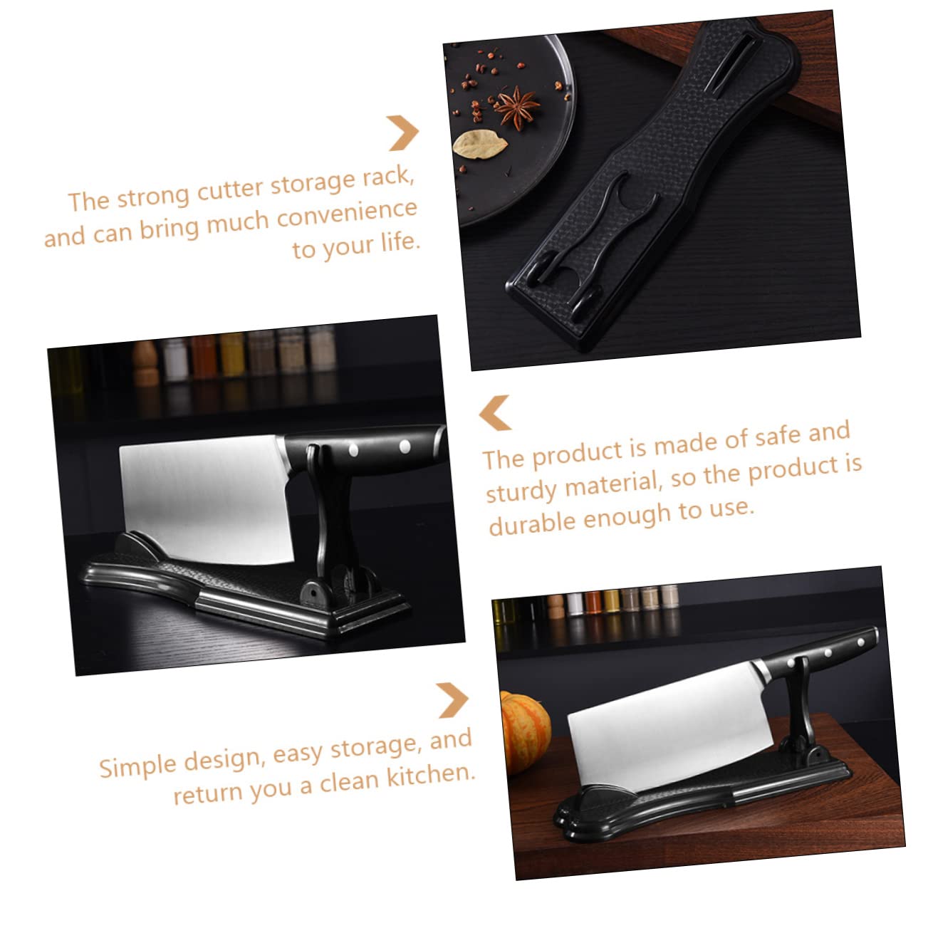 Cabilock 2Pcs Vertical Knife Holders Multifunctional Cutter Stands for Kitchen Organization Space Saving Design Easy to Clean Childproof Storage for Knives