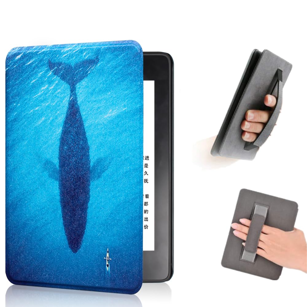 Custodia per 6 Pollici Kindle Paperwhite 5a/6a/7a Generazione, Cover Protettiva Alla Moda con Cinturino da Polso e Automatica Veglia/Dormire (Modello EY21 / DP75SDI)