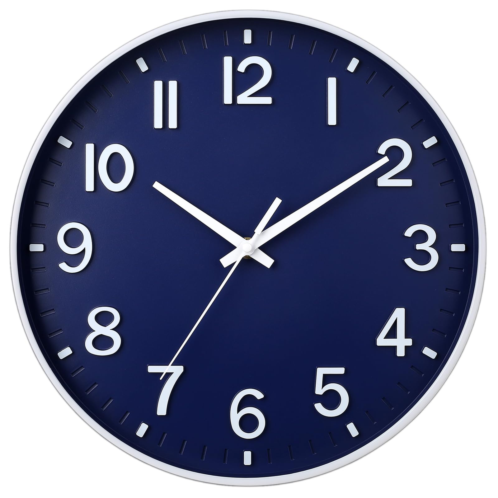 Amazon.com: HZDHCLH Navy Blue Wall Clocks Battery Operated,12 inch