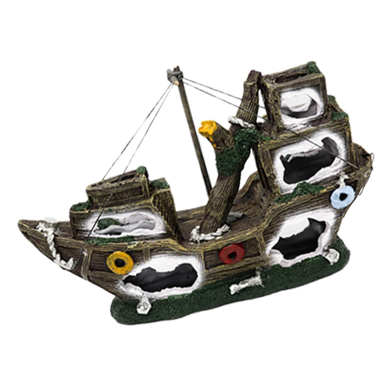 VANZACK Ornement De Paysage Aquarium Modèle De Pirate pour Décoration De Réservoirs Aquatiques Accessoire Créatif pour Poissons Betta Et Crevettes