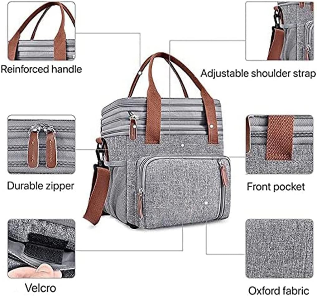 Picnic Bag Lunch Bag Tote Cooler Bag Outdoor Beach Picnic Camping BBQ Party Waterproof