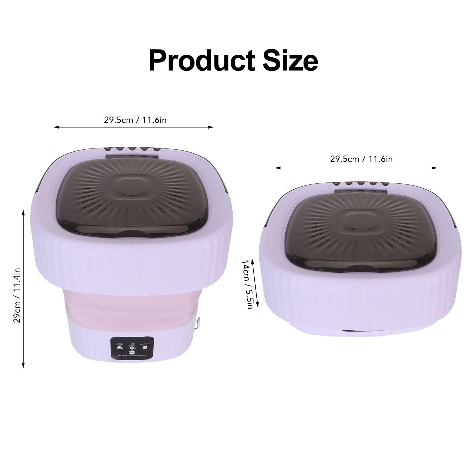 Lavadora y Secadora Portátiles, Mini Lavadora con Centrifugadora, Limpieza Profunda de 3 Modos, Adecuada para Apartamentos, Dormitorios, Campamentos, Lavandería para (Purple)