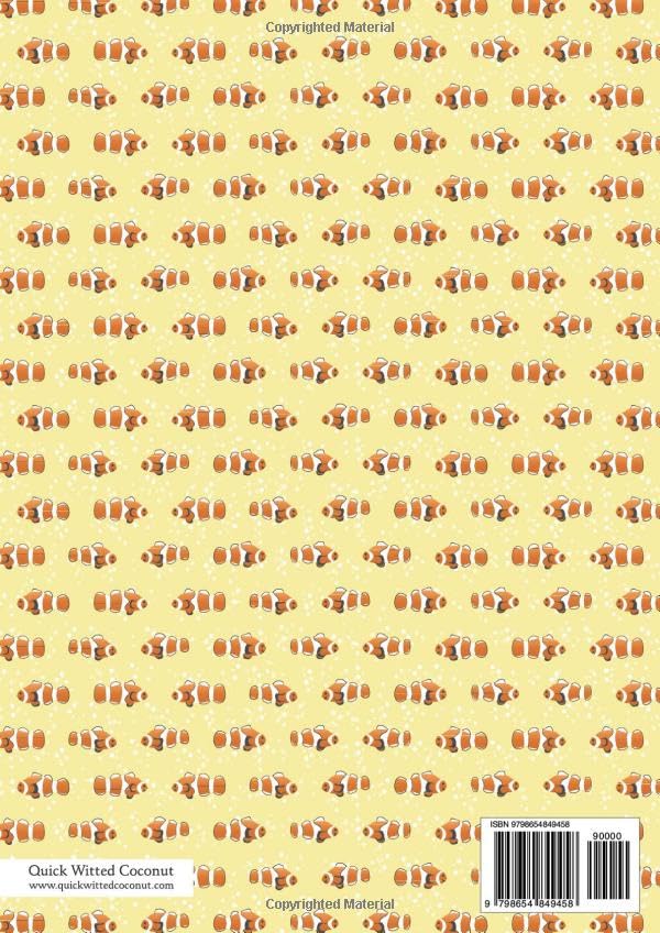 Clown Fish Notebook - Lined Pages - A4 - Premium: (Yellow Edition) Fun notebook 192 lined pages (A4 / 8.27x11.69 inches / 21x29.7cm) - Image 2