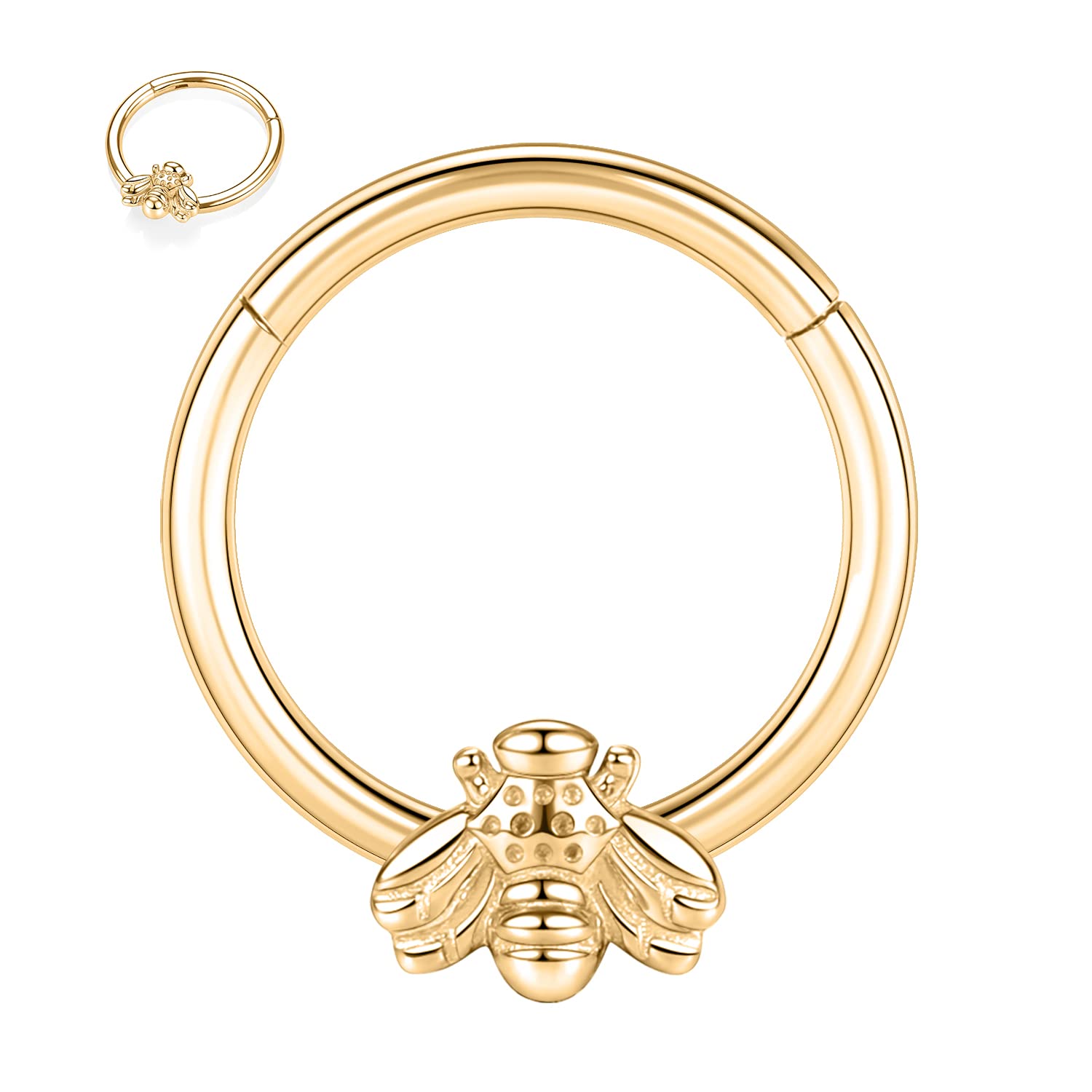 hengkaixuan Unique Animal Shape Septum Nose Ring Septum Jewellery 16G Daith Earrings Surgical Steel Nose Hoop Septum Clicker Conch Piercing Jewellery Rook Helix Tragus Cartilage Lobe Hoop Earring — view 14