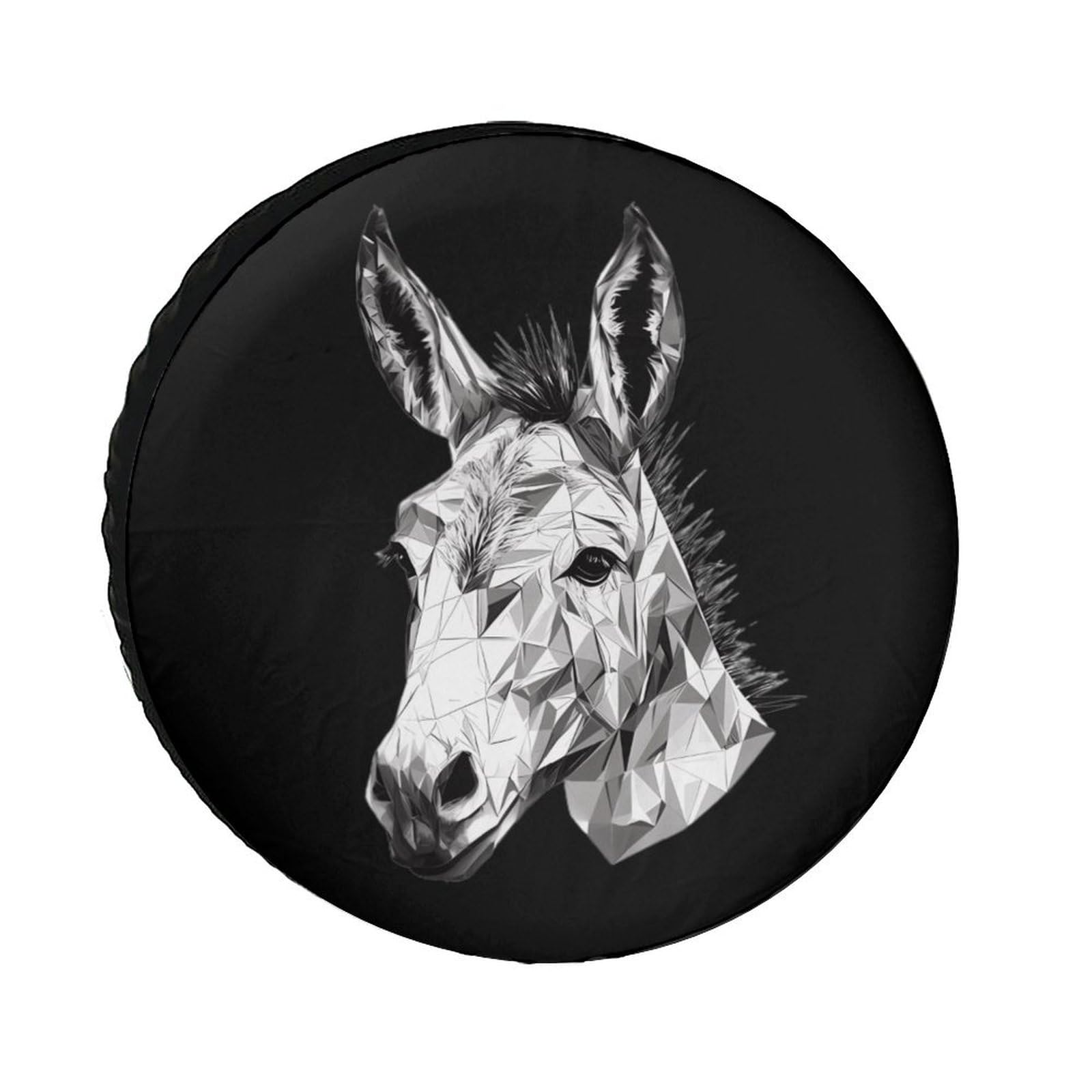 Donkey Drawing Head Spare Tire Cover Oxford Waterproof Wheel Protectors Universal Car Accessories 26inch