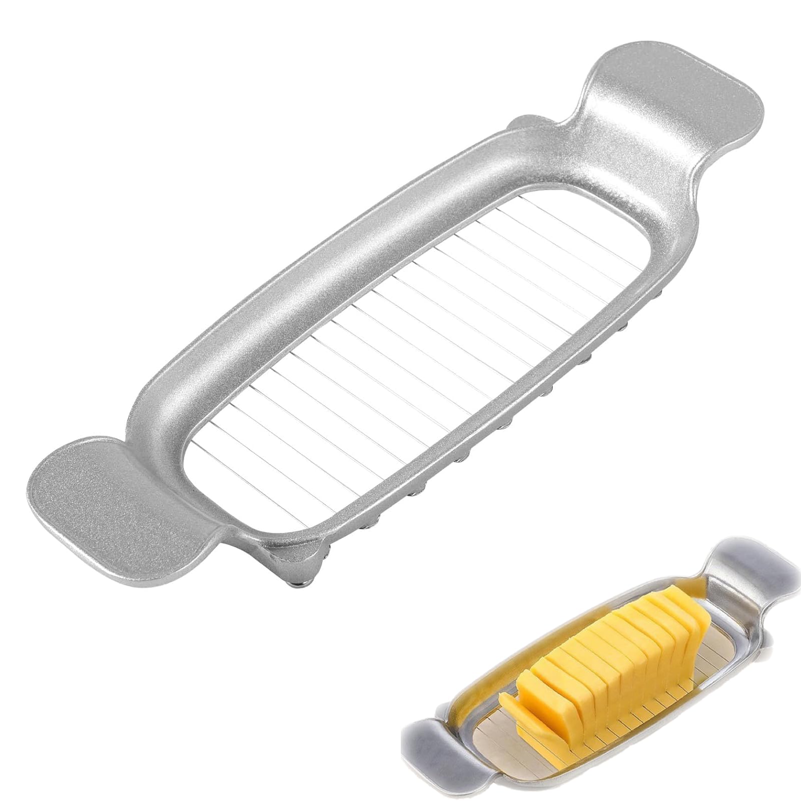 Photo 1 of 1 Pcs Butter Slicer,Butter Cutter,Butter Cutter Slicer Single Stick,Butter Slicer Cutter,Butter Slicers For Butter Squares,Multifunctional Kitchen Food Tool For Block Cheeses And Butter