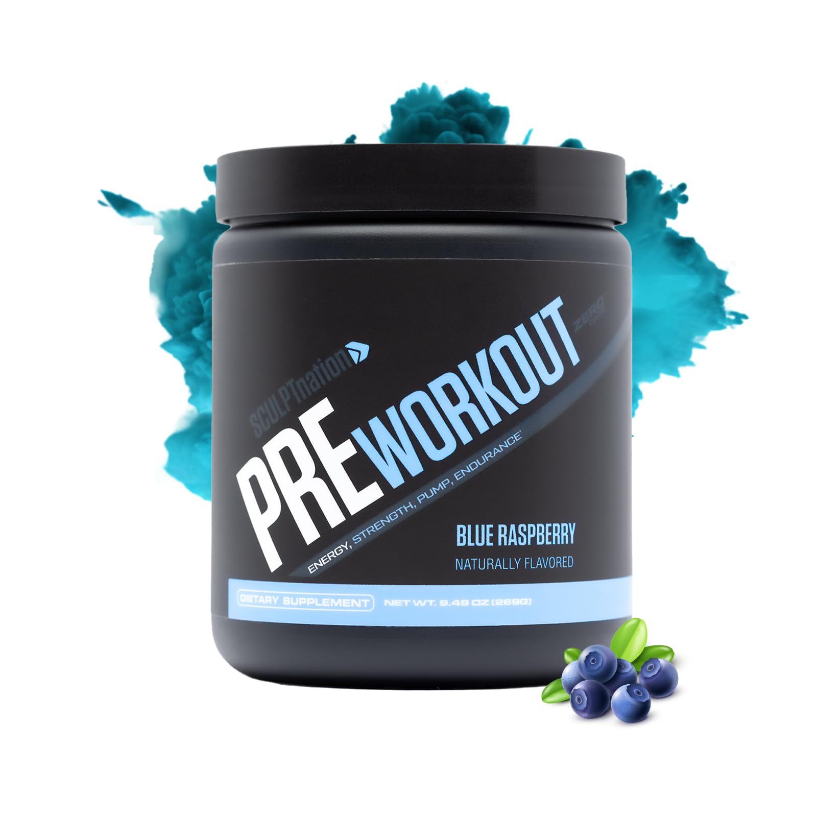 by V Shred PreWorkout - Premium Pre Workout Powder with Amino Acids for Ultimate Performance, Endurance, and Energy Support, Blue Raspberry - 30 Servings