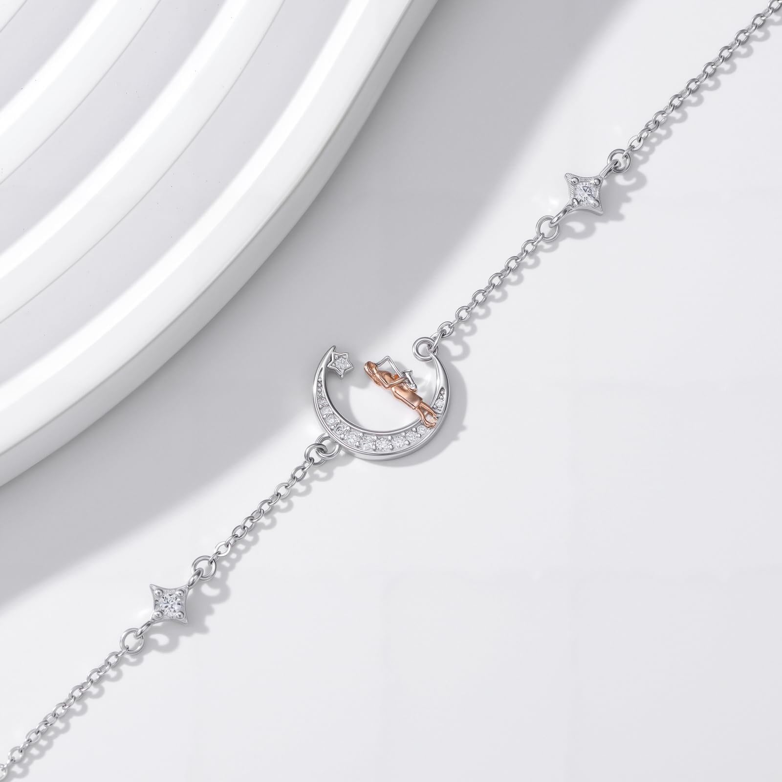 PROESS Braccialetto con chitarra, batteria, sassofono, musica, da donna, in argento Sterling 925, idea regalo per uomo e donna