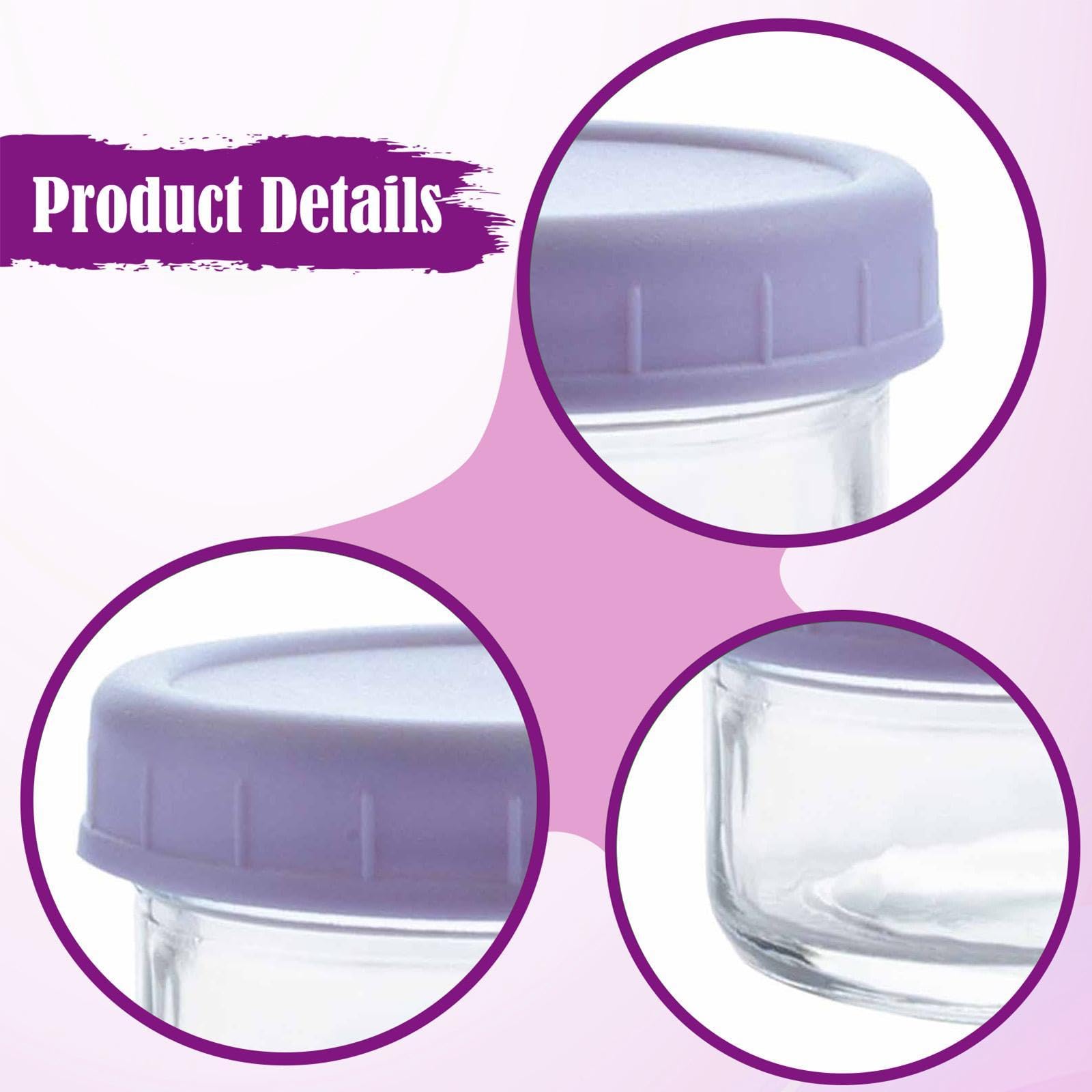 Lot de 6 Bocaux Ronds En Verre Transparent, Rechargeables, Peu Encombrants, avec Couvercles