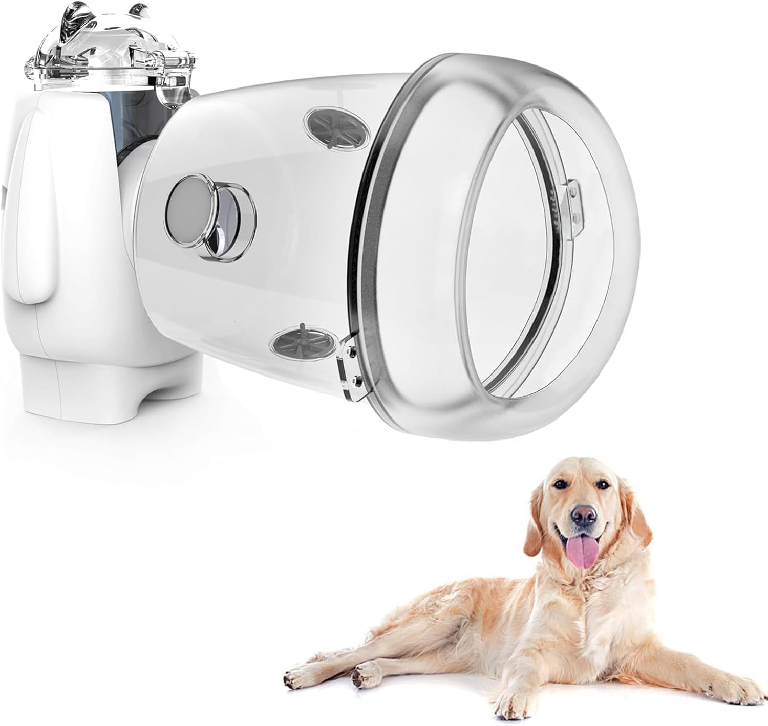 Nebulizador para Mascotas Grandes, nebulizador para Perros y mascarilla de inhalación para Perros Grandes, silencioso y Ligero(L).