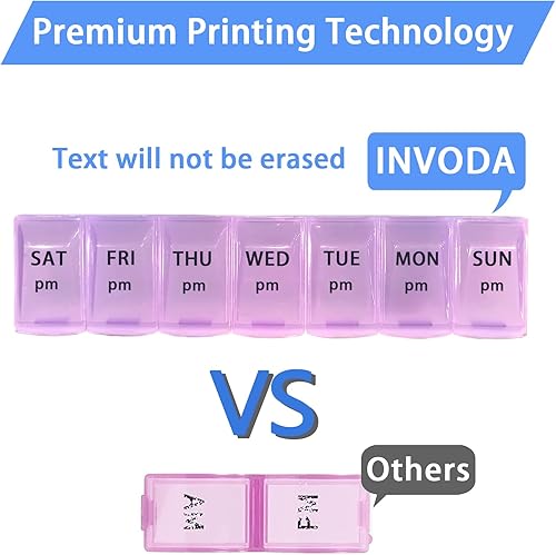 Miniatura 3 de Organizador semanal de píldoras 2 veces al día, pastillero de gran capacidad, AM PM, contenedor de medicamentos de aceites de pescado, dispensador
