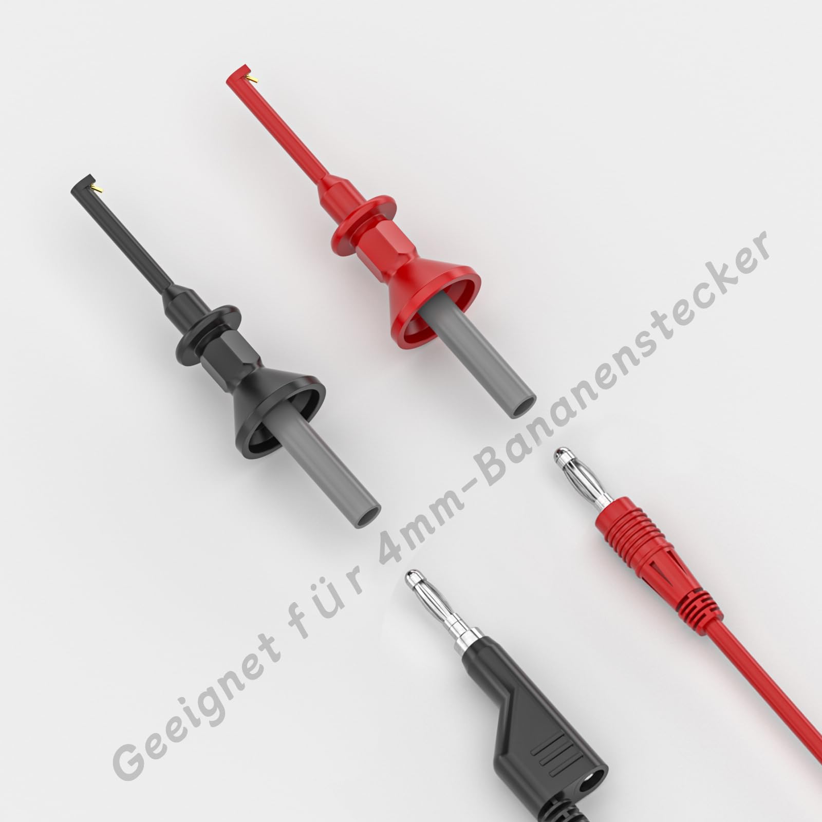SMD IC - Ganci di prova con presa da 4 mm, 2 pezzi per test elettrici da 4 mm
