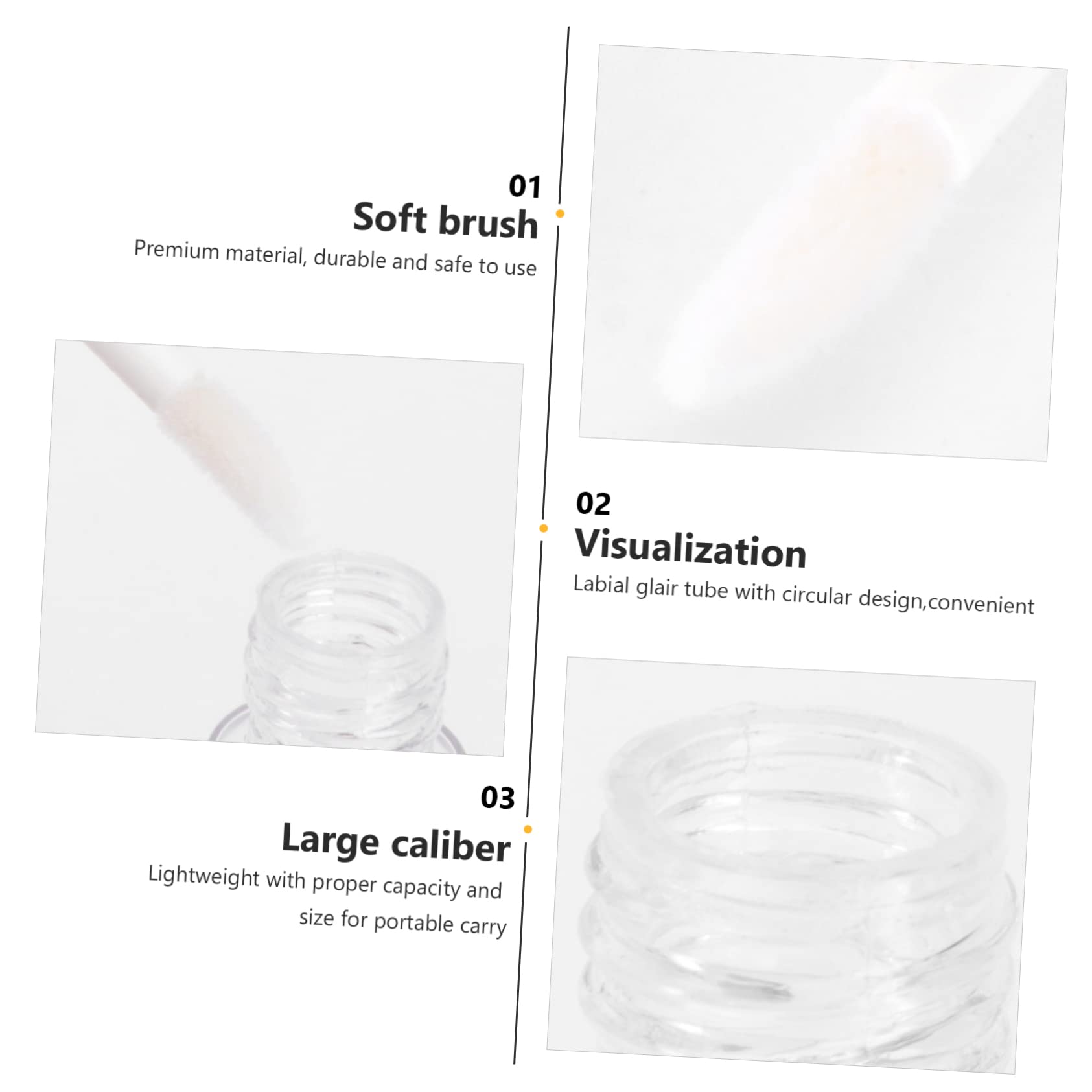 Angoily 30pezzi Tubi Vuoti Per Labbra Da Plastica Con Design Circolare e Finitura Argento Per Gloss e Colorazione Labbra