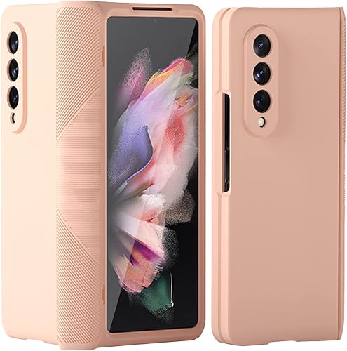 Miimall Funda compatible con Samsung Galaxy Z Fold 3 con protección de bisagra, protección completa de alta resistencia con cubierta de pantalla y