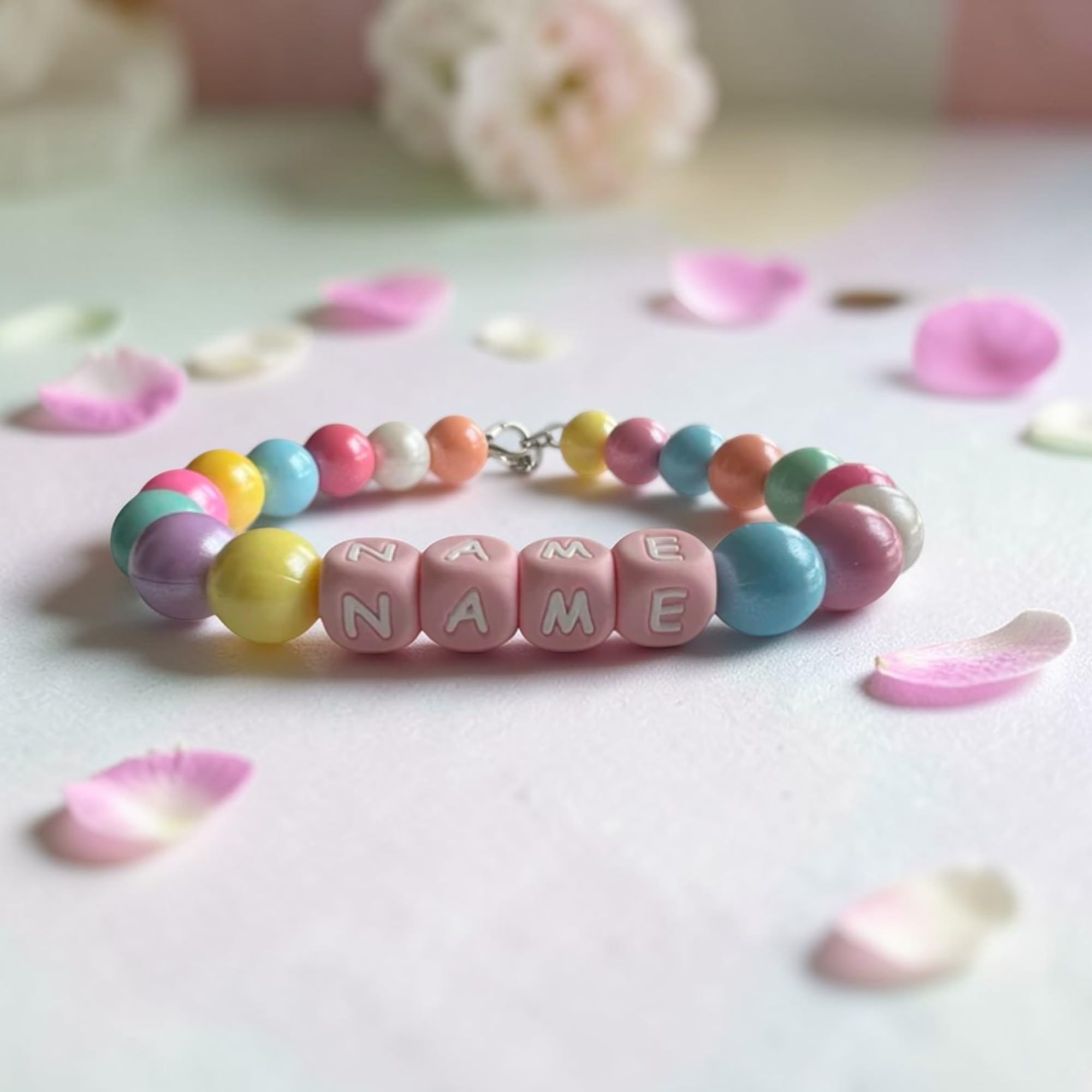 Collare per cani con perline in silicone personalizzato con nome, gioiello per animali domestici, collana per cani color caramella, braccialetto dell'amicizia, regalo per cani, gatti, amanti degli